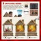 Lighted Christmas Snow Globes Musical Lantern with Timer, Train Water Lanterns Snowing Glittering Battery Operated, Christmas Santa Claus Musical Lighted Christmas Home Décor (House Lantern)